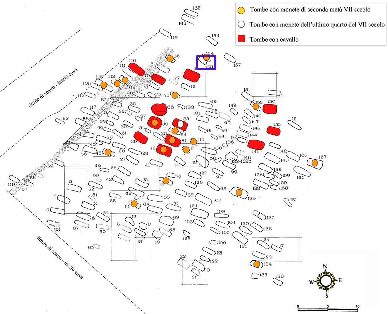 n.153/Vicenne (tomba, area ad uso funerario) - Campochiaro (CB)  (inizio Altomedioevo)