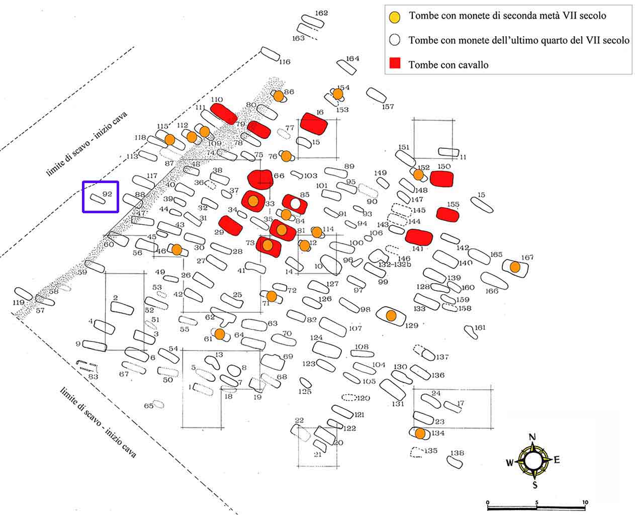 n.92/Vicenne (tomba, area ad uso funerario) - Campochiaro (CB)  (inizio Altomedioevo)