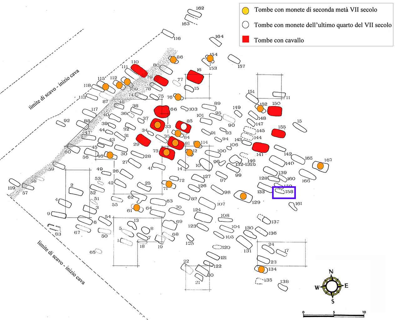 n.158/Vicenne (tomba, area ad uso funerario) - Campochiaro (CB)  (inizio Altomedioevo)