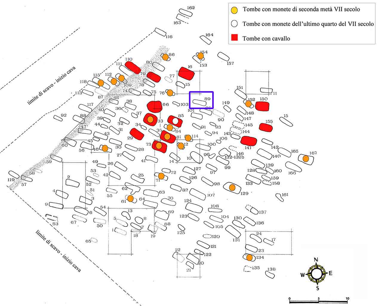 n.89/Vicenne (tomba, area ad uso funerario) - Campochiaro (CB)  (inizio Altomedioevo)