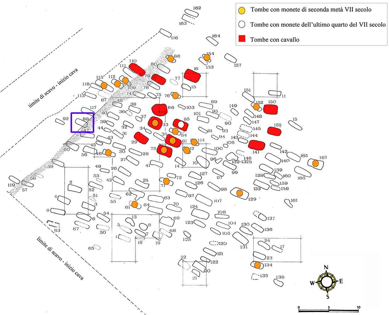 n.88/Vicenne (tomba, area ad uso funerario) - Campochiaro (CB)  (inizio Altomedioevo)