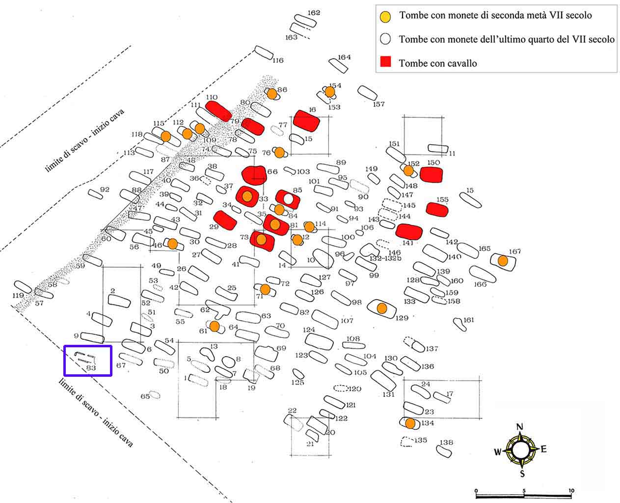 n.83/Vicenne (tomba, area ad uso funerario) - Campochiaro (CB)  (inizio Altomedioevo)