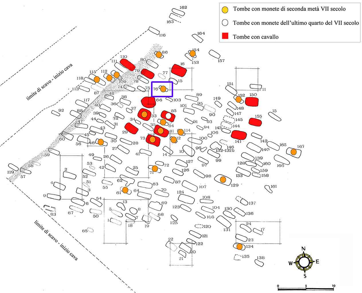 n.76/Vicenne (tomba, area ad uso funerario) - Campochiaro (CB)  (inizio Altomedioevo)