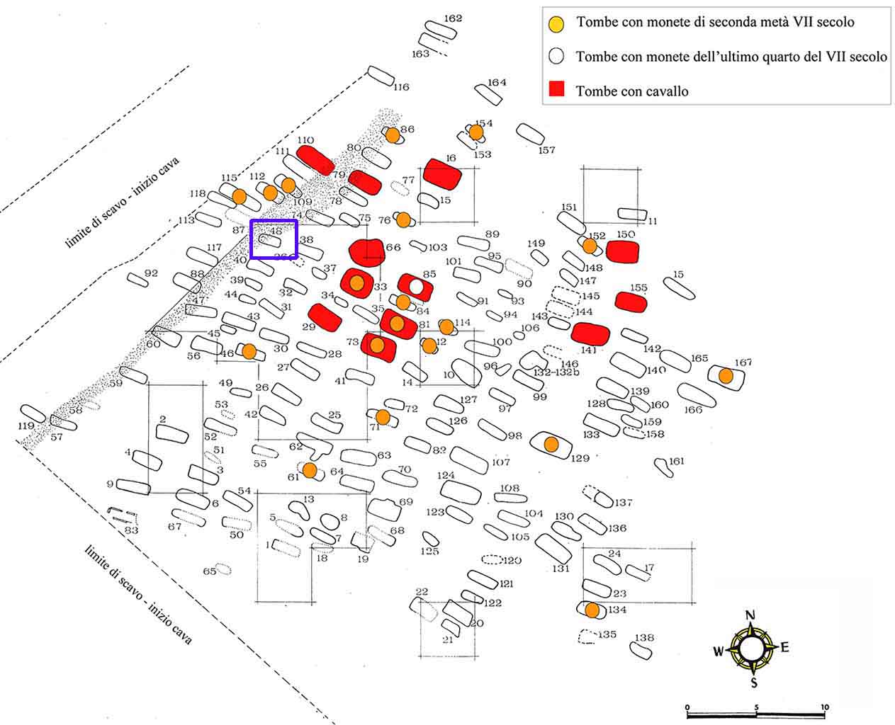 n.48/Vicenne (tomba, area ad uso funerario) - Campochiaro (CB)  (inizio Altomedioevo)