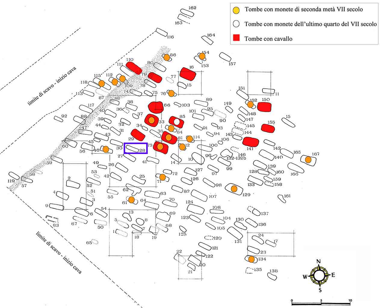 n.28/Vicenne (tomba, area ad uso funerario) - Campochiaro (CB)  (inizio Altomedioevo)