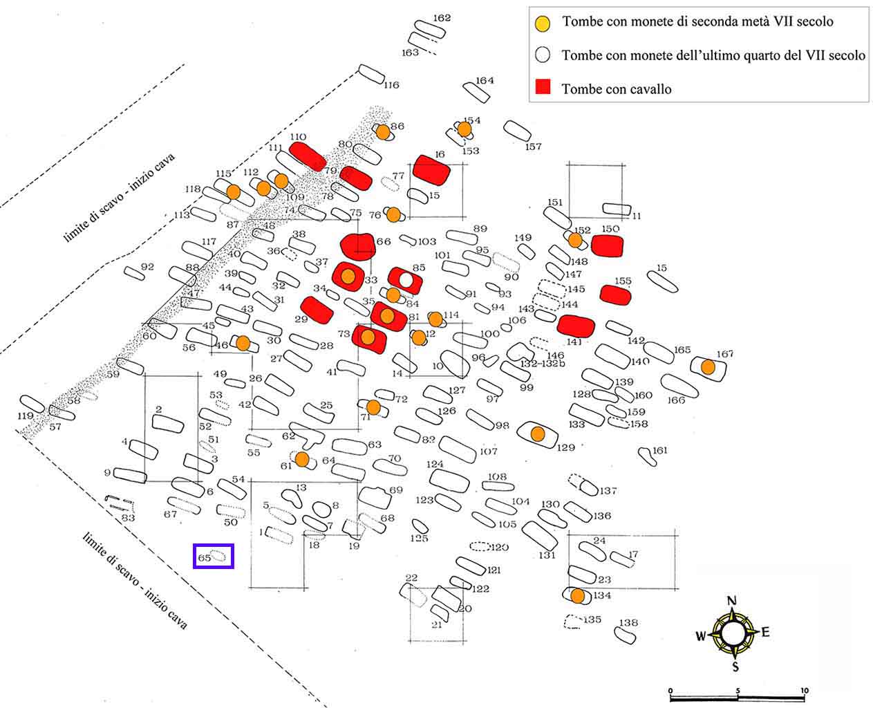 n.65/Vicenne (tomba, area ad uso funerario) - Campochiaro (CB)  (inizio Altomedioevo)