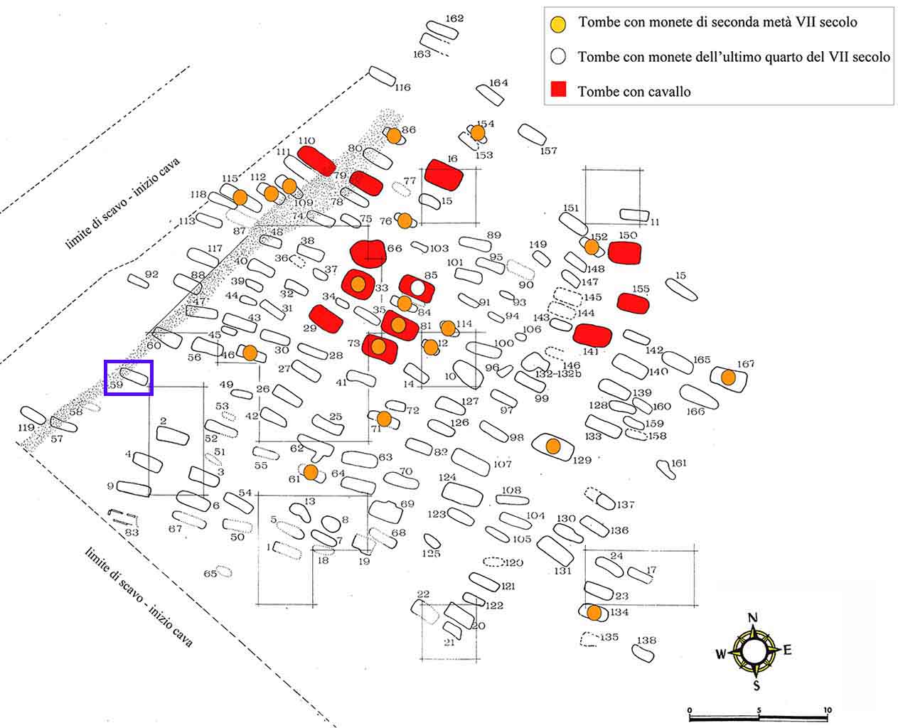 n.59/Vicenne (tomba, area ad uso funerario) - Campochiaro (CB)  (inizio Altomedioevo)