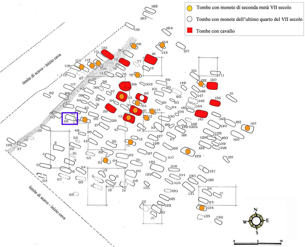 n.56/Vicenne (tomba, area ad uso funerario) - Campochiaro (CB)  (inizio Altomedioevo)