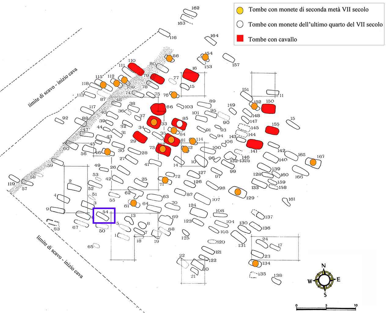 n.54/Vicenne (tomba, area ad uso funerario) - Campochiaro (CB)  (inizio Altomedioevo)