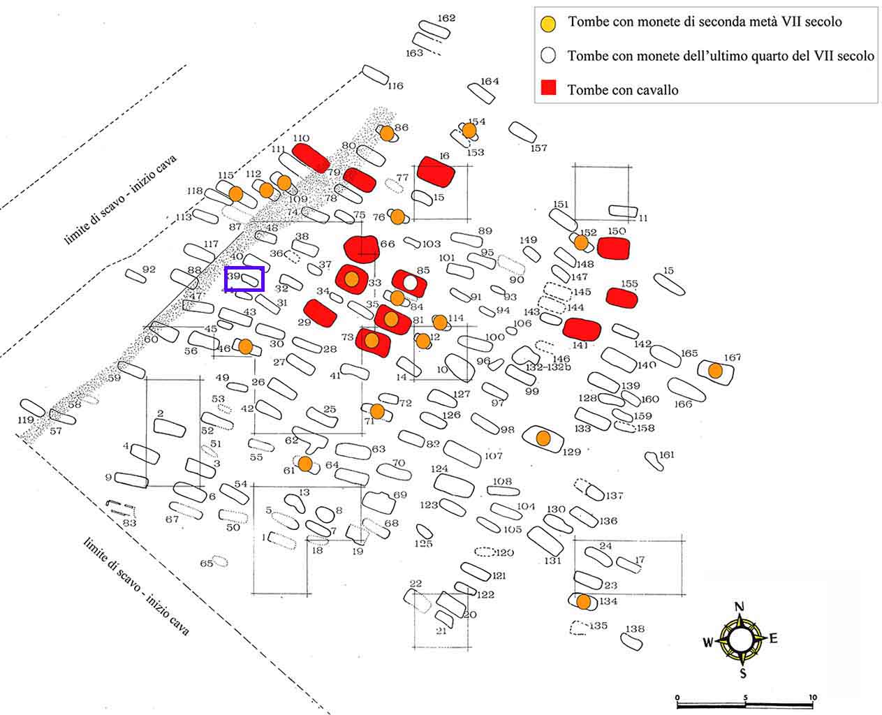 n.39/Vicenne (tomba, area ad uso funerario) - Campochiaro (CB)  (inizio Altomedioevo)