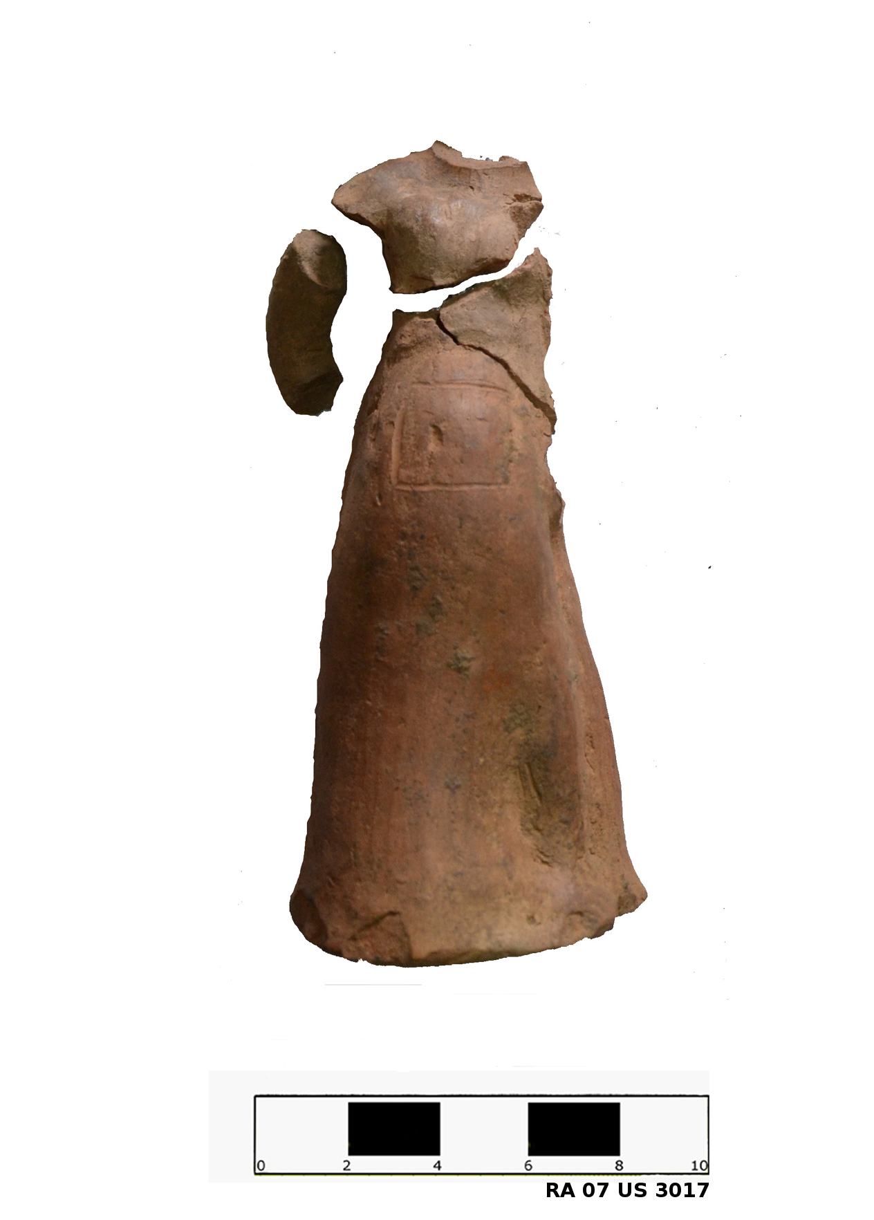 statuetta, dea gravida?, statuina gestante - magno-greco (metà/ metà III a.C)