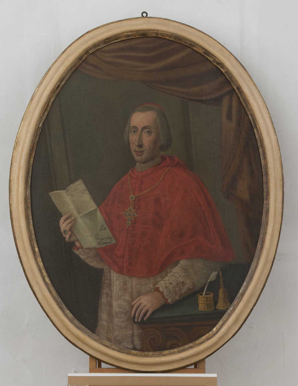 Ritratto del Cardinale Guido Calcagnini (dipinto) di Azzi Giuseppe (sec. XVIII)