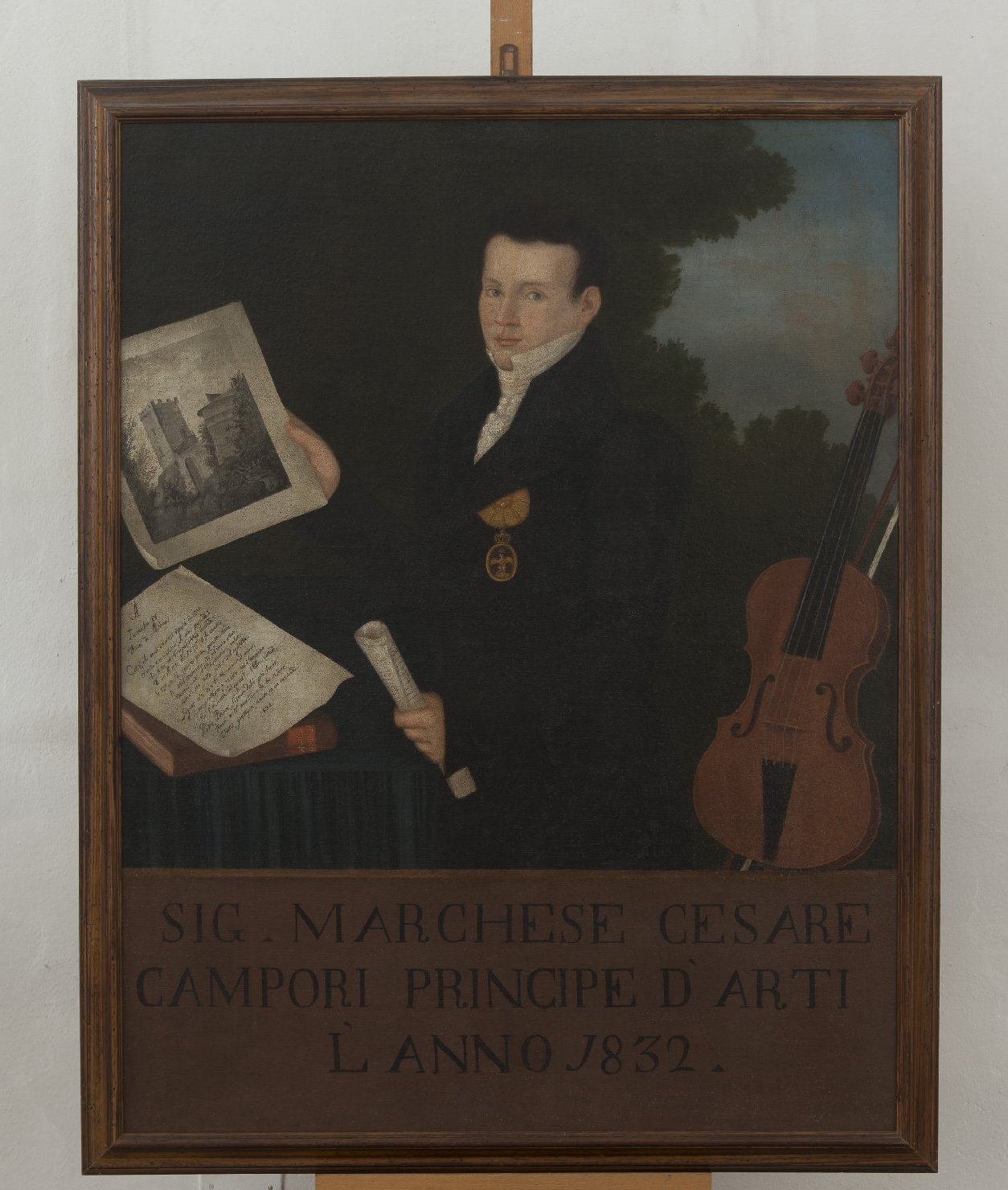 Ritratto di Cesare Campori (dipinto) di Girotti Luigi (sec. XIX)