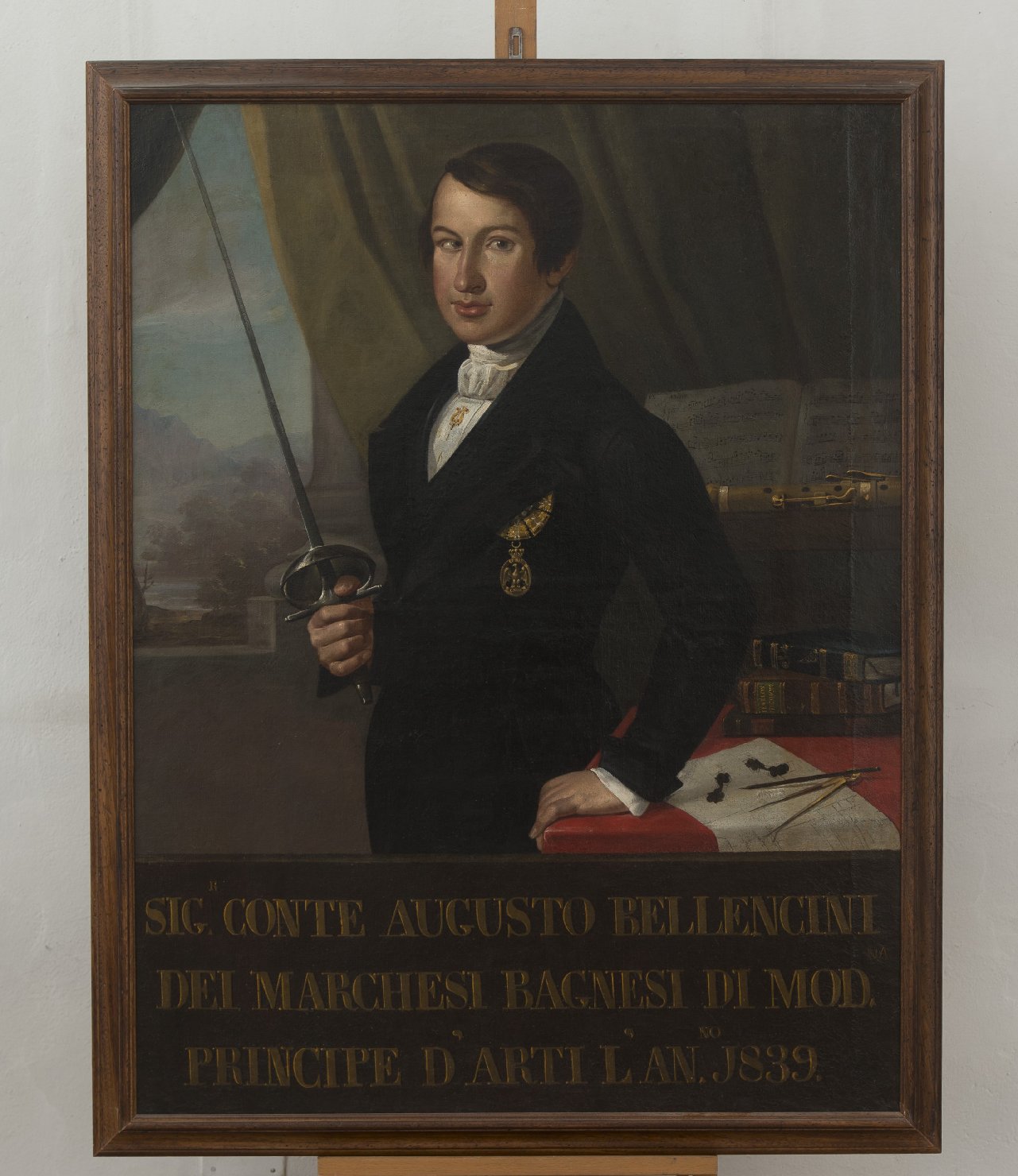 Ritratto di Augusto Bellencini Bagnesi (dipinto) - ambito modenese (sec. XIX)