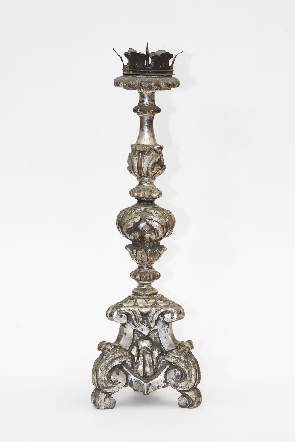 candeliere d'altare, serie - bottega emiliana (sec. XVIII)