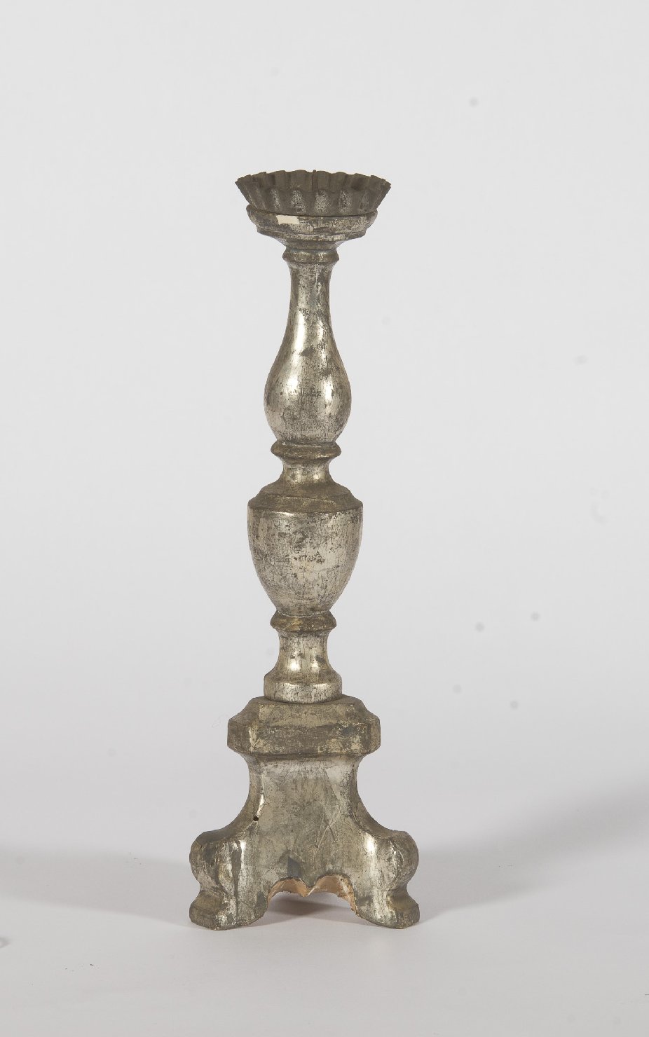 candeliere da chiesa, serie - bottega modenese (sec. XVIII)