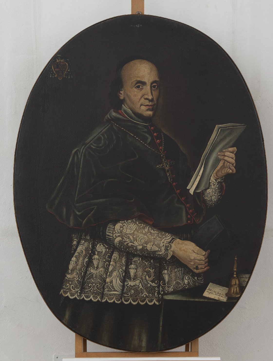 Ritratto di Monsignor Giovanni Rondinelli (dipinto) di Azzi Giuseppe (maniera) (seconda metà sec. XVIII)