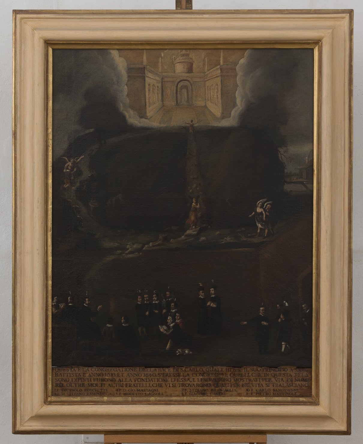I fondatori della Congregazione della B. Vergine e di San Carlo (dipinto) - ambito modenese (sec. XVII)