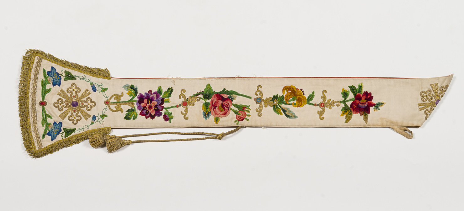 motivo decorativo floreale (stola) - manifattura italiana (sec. XIX)