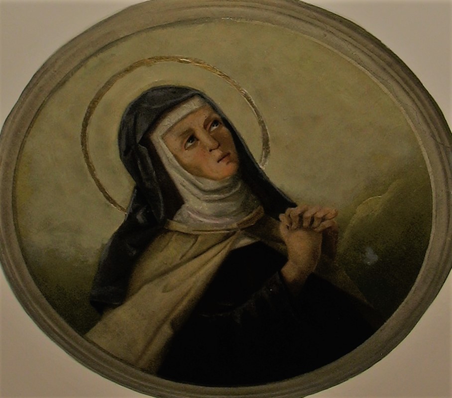 Santa suora (pittura murale) di Alpago Demetrio (fine/ inizio secc. XIX-XX)