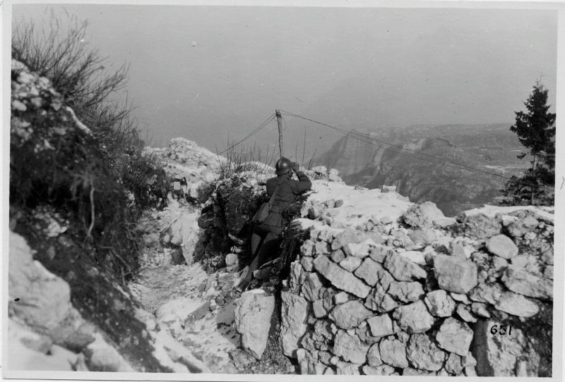 Monte Cengio - Monte Corbin - osservazioni - trincee - granatieri (positivo) di Marzocchi, Luigi (primo quarto XX)