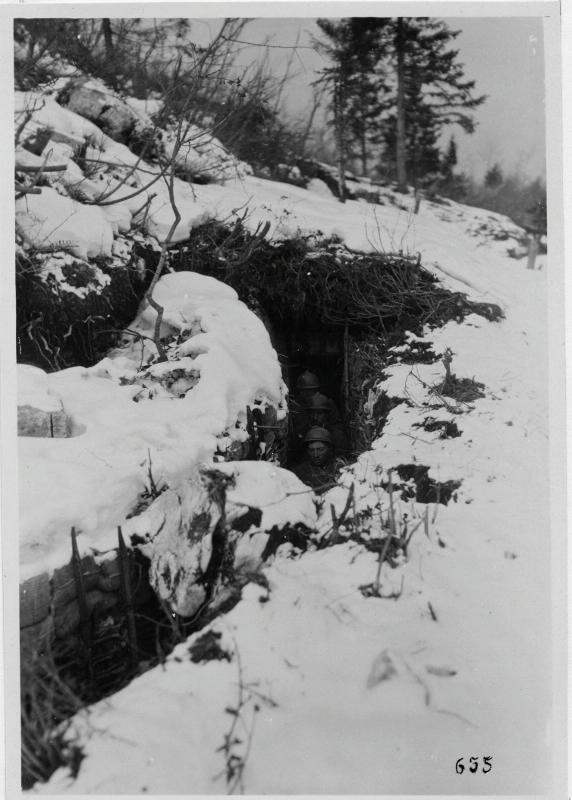 Monte Cengio - trincee - camminamenti -1918 (positivo) di Marzocchi, Luigi (primo quarto XX)