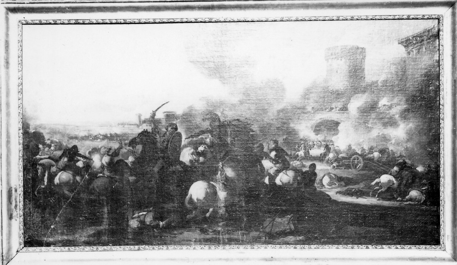battaglia (dipinto) di Courtois Guillaume detto Borgognone (attribuito) (sec. XVII)