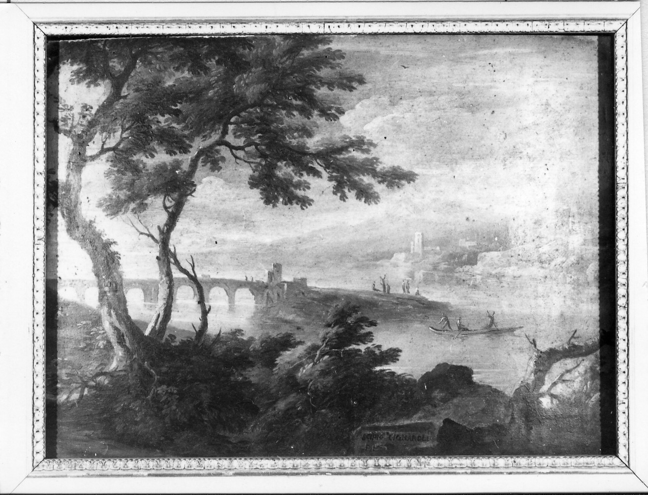 paesaggio (dipinto) di Cignaroli Scipione (attribuito) (sec. XVIII)