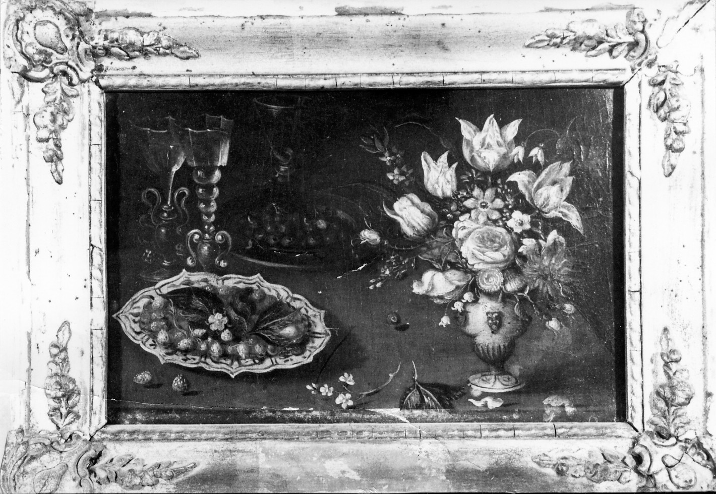 fiori e frutta (dipinto) - ambito fiammingo (sec. XVII)