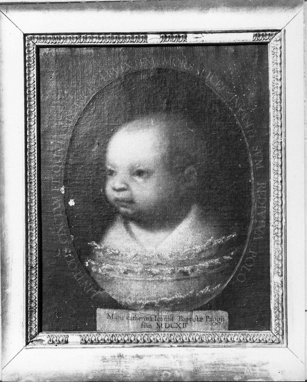 ritratto di bambina in fascie (dipinto) di Paggi Giovanni Battista (primo quarto sec. XVII)