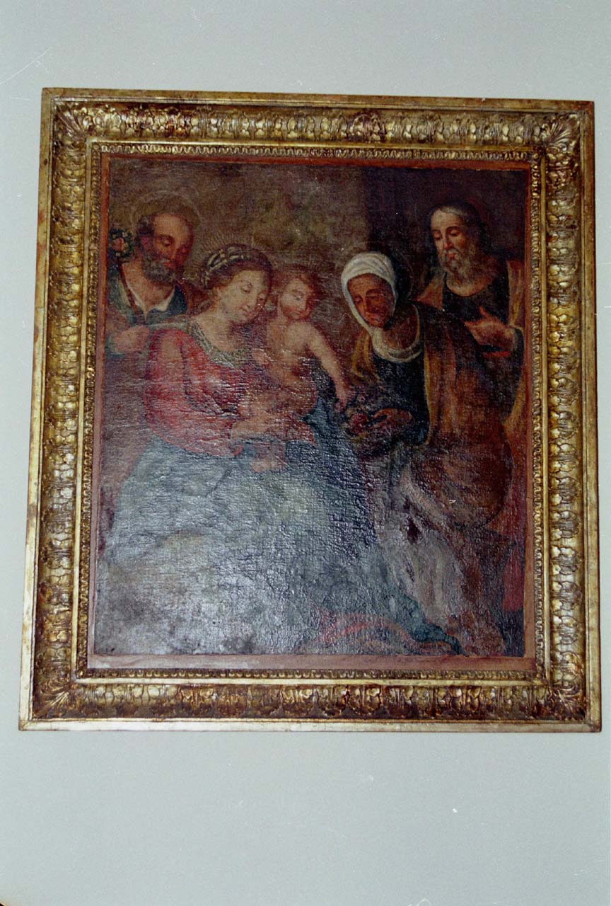 Sant'Anna con la Madonna Gesù Bambino San Giuseppe e San Gioacchino (dipinto) - ambito sardo (prima metà sec. XVIII)