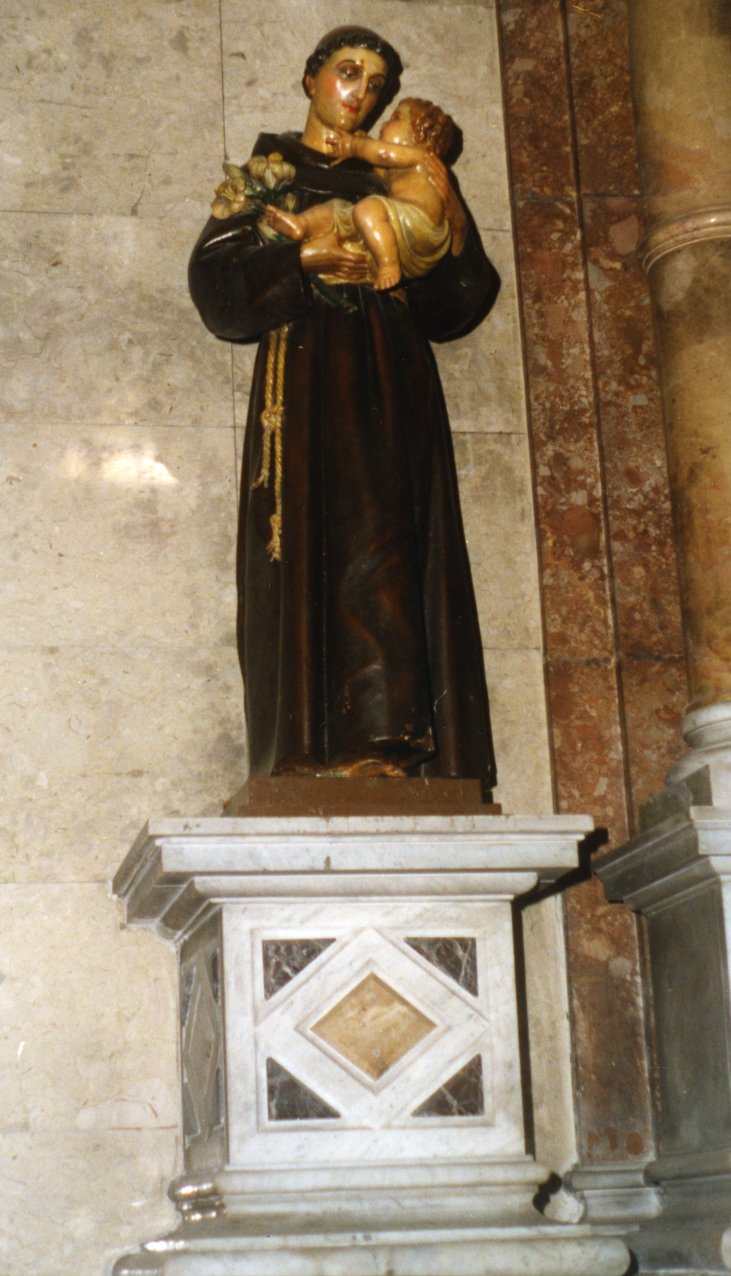 Sant'Antonio da Padova con Gesù Bambino (statua) - ambito italiano (fine sec. XIX)