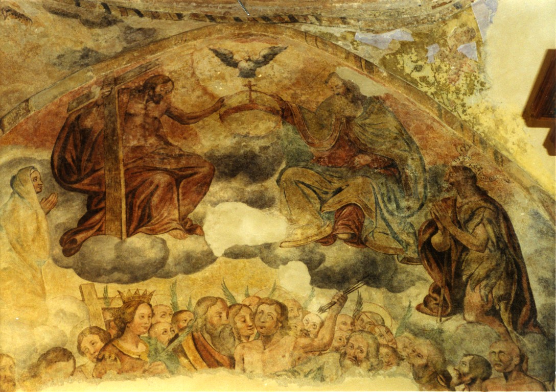 Trinità con Madonna e San Giovanni Battista (dipinto, ciclo) di Ruffino Gerolamo (attribuito) (prima metà sec. XVIII)