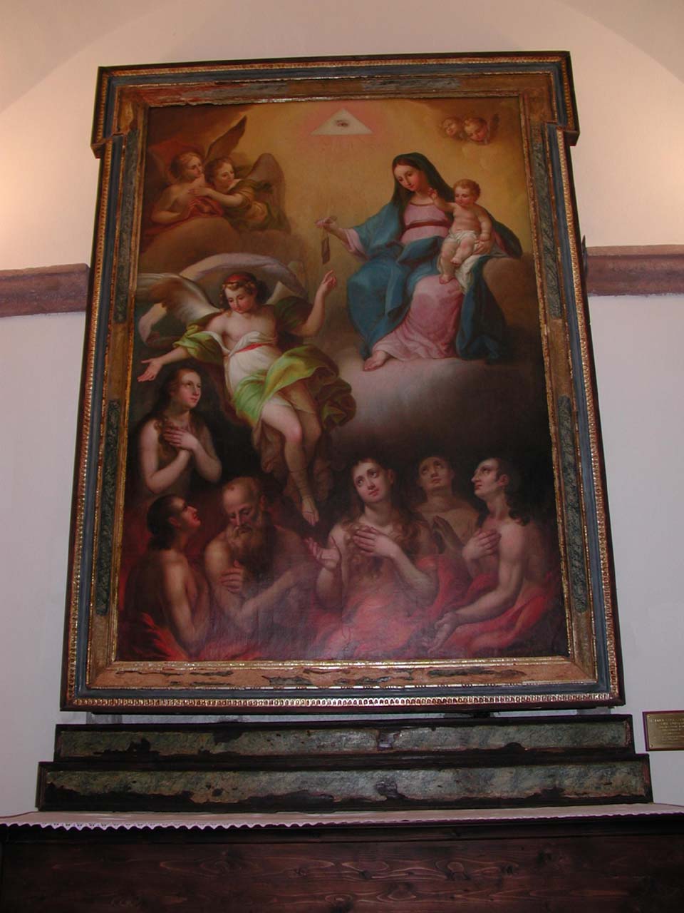 Madonna del Carmelo e Anime Purganti (dipinto) di Caboni Antonio (sec. XIX)