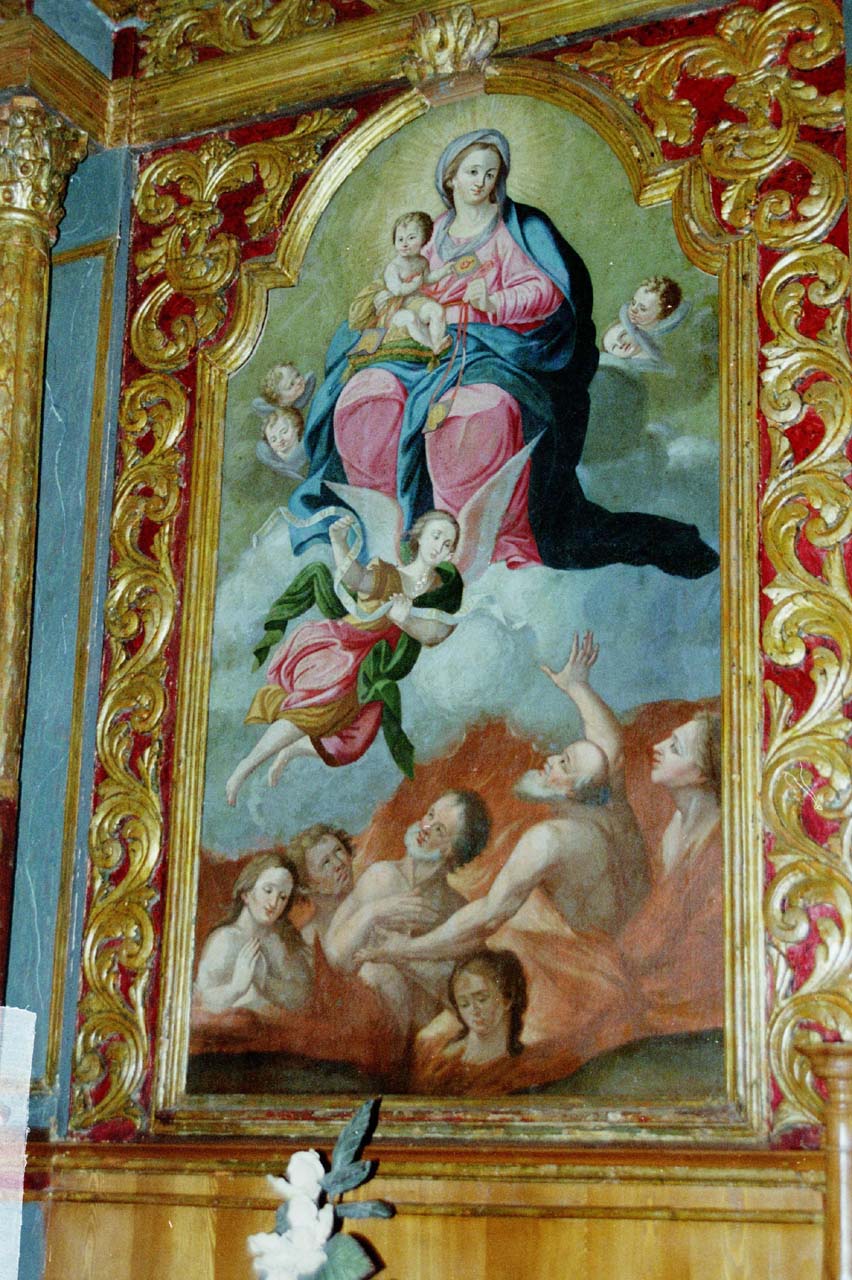 Madonna con Bambino e anime del purgatorio (dipinto) - ambito sardo (prima metà sec. XVIII)