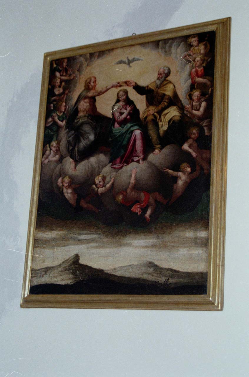 incoronazione di Maria Vergine (dipinto) - ambito sardo (sec. XVII)
