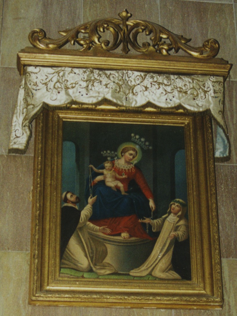 Madonna del Rosario con San Domenico e Santa Caterina da Siena (quadro d'altare) - ambito italiano (inizio sec. XX)