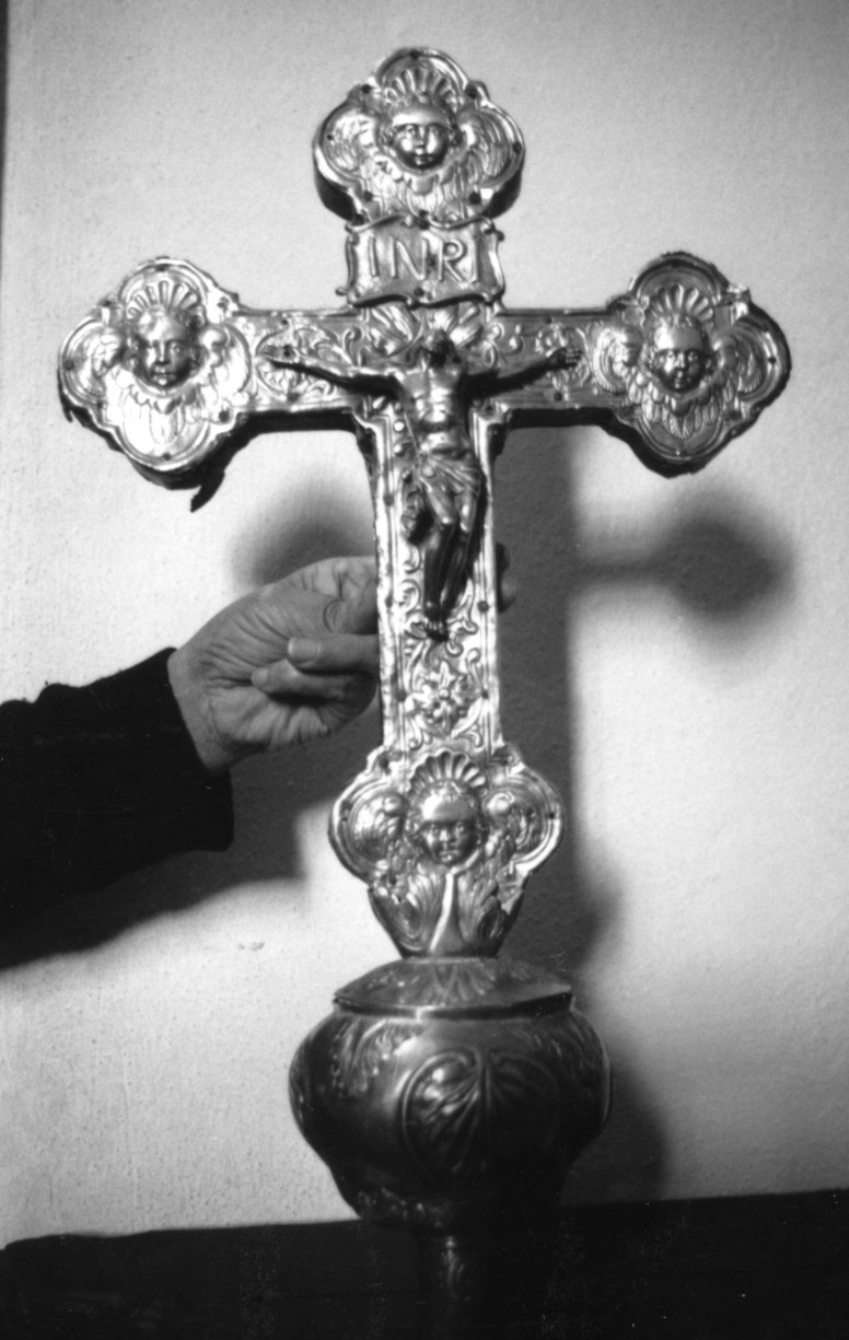 croce processionale - bottega italiana (fine/ inizio secc. XVIII/ XIX)