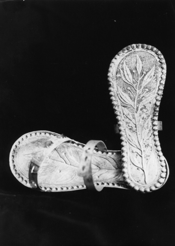 sandalo di statua, paio - bottega sarda (sec. XIX)