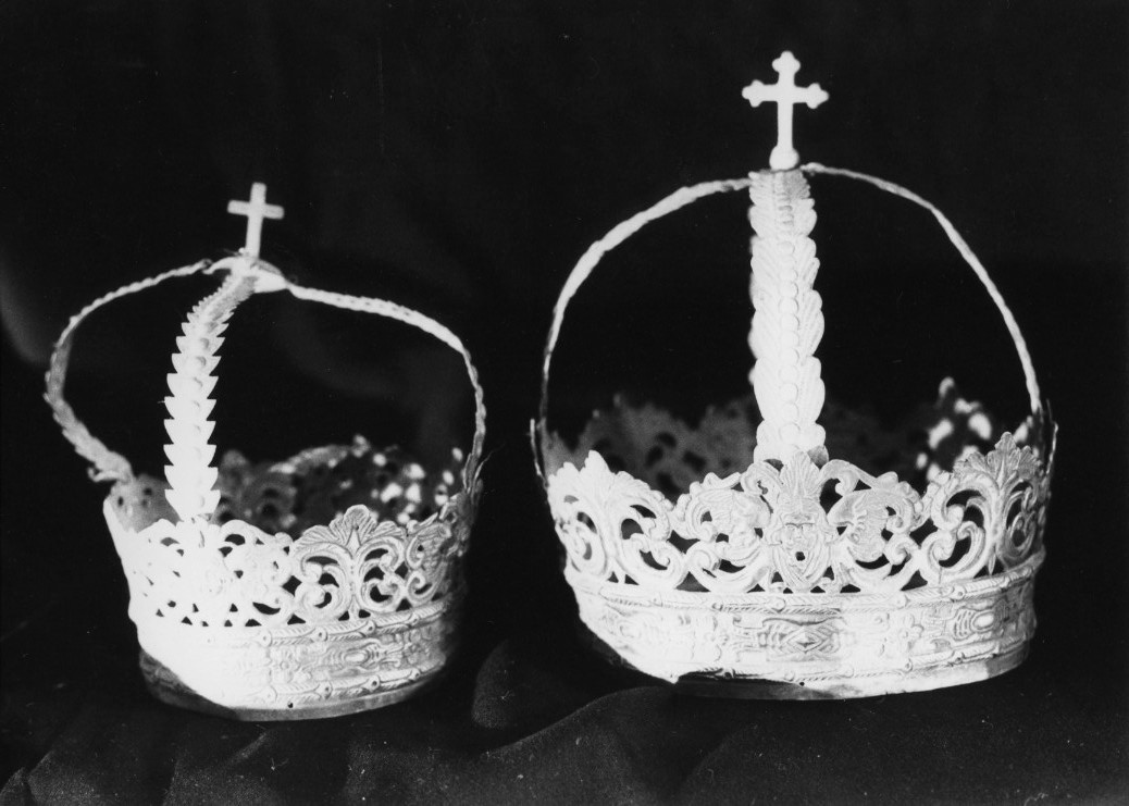 corona, coppia - bottega genovese (secc. XVII/ XVIII)