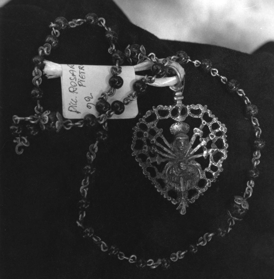 corona del rosario - bottega sarda (secc. XVII/ XVIII)