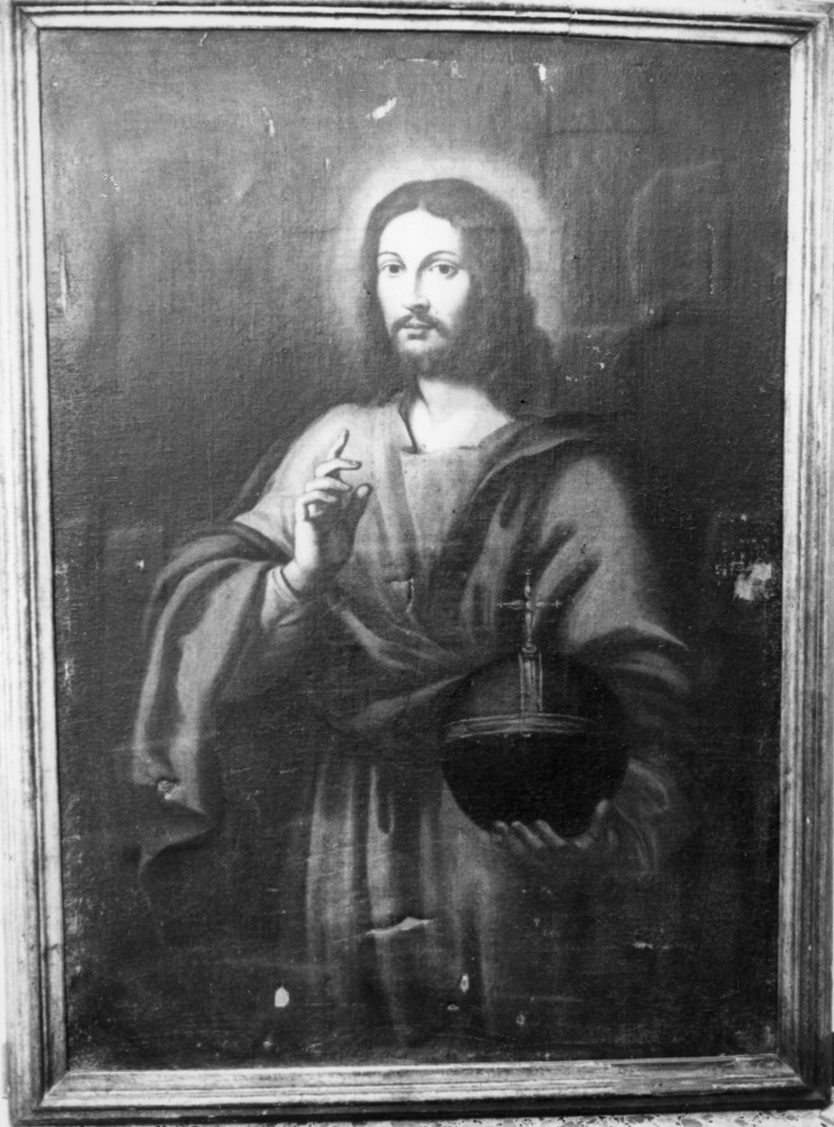 Cristo redentore benedicente (dipinto) - ambito sardo (sec. XVII)