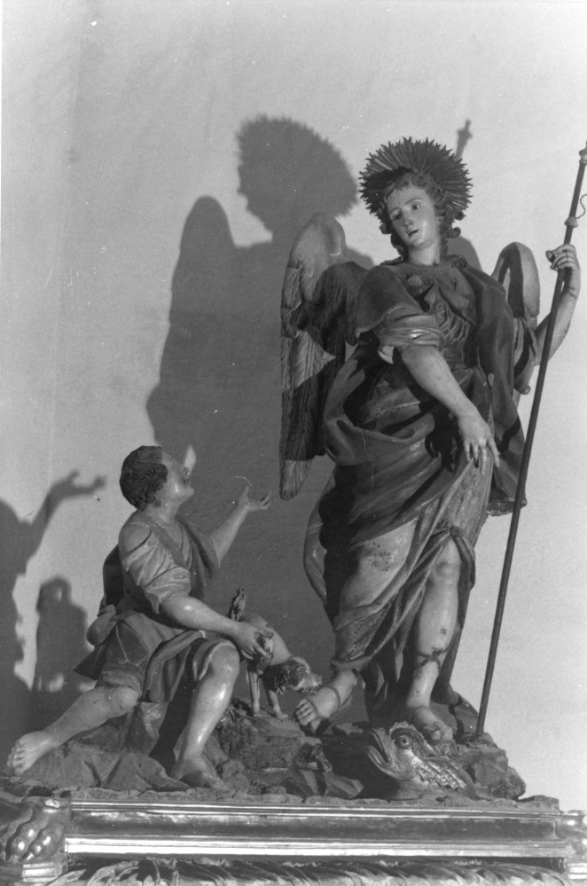Tobia e San Raffaele arcangelo (gruppo scultoreo) - bottega napoletana (sec. XVIII)