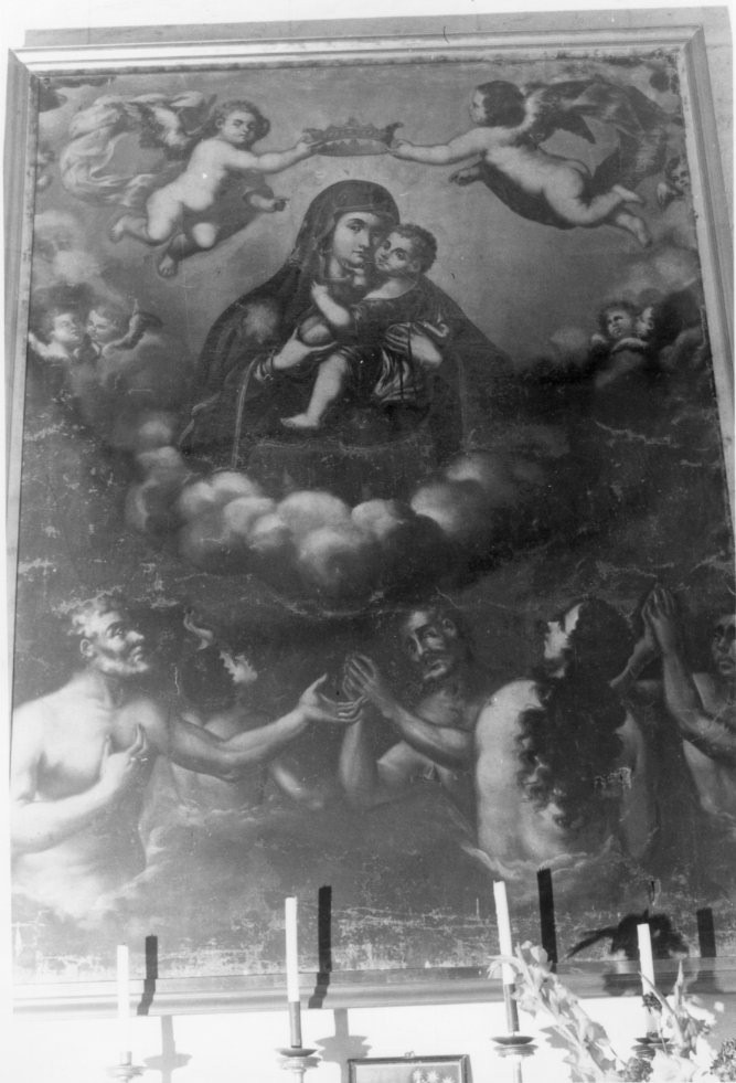 Madonna con Bambino e Anime del Purgatorio (dipinto) - ambito sardo (sec. XVIII)