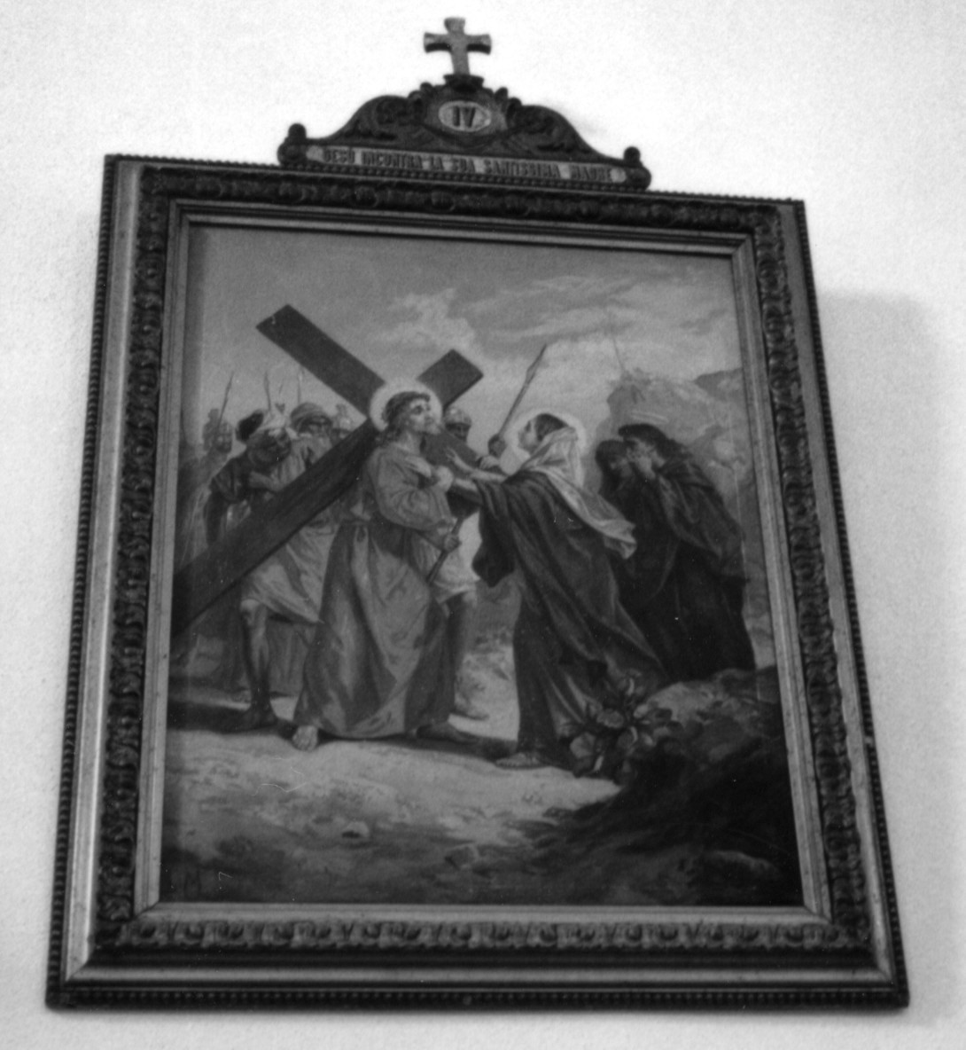 stazione IV: Gesù incontra la Madonna (Via Crucis) - bottega italiana (prima metà sec. XX)