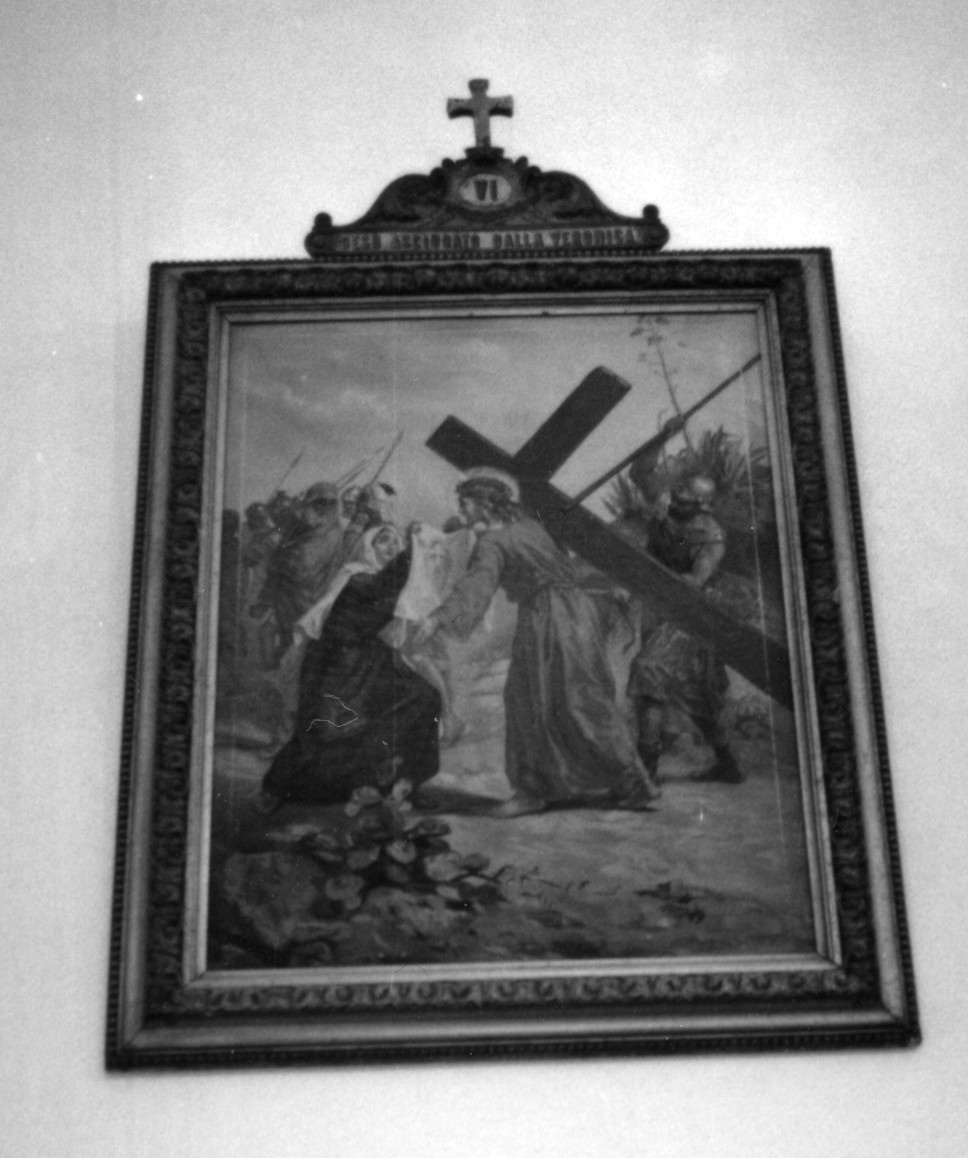 stazione VI: Gesù asciugato dalla Veronica (Via Crucis) - bottega italiana (prima metà sec. XX)