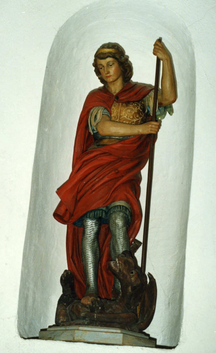 San Giorgio uccide il drago (statua) - bottega italiana (sec. XX)