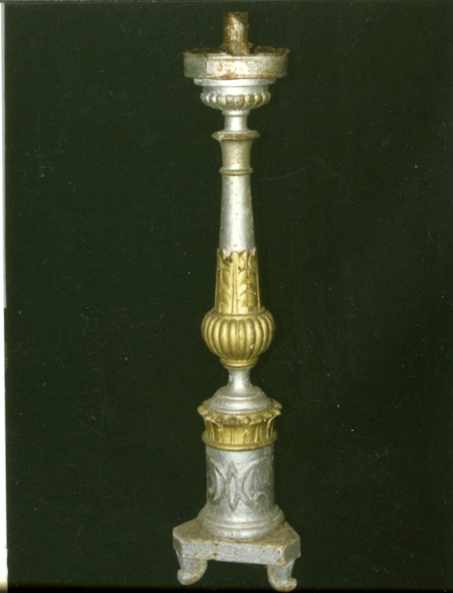 candeliere, serie - bottega sarda (fine sec. XIX)