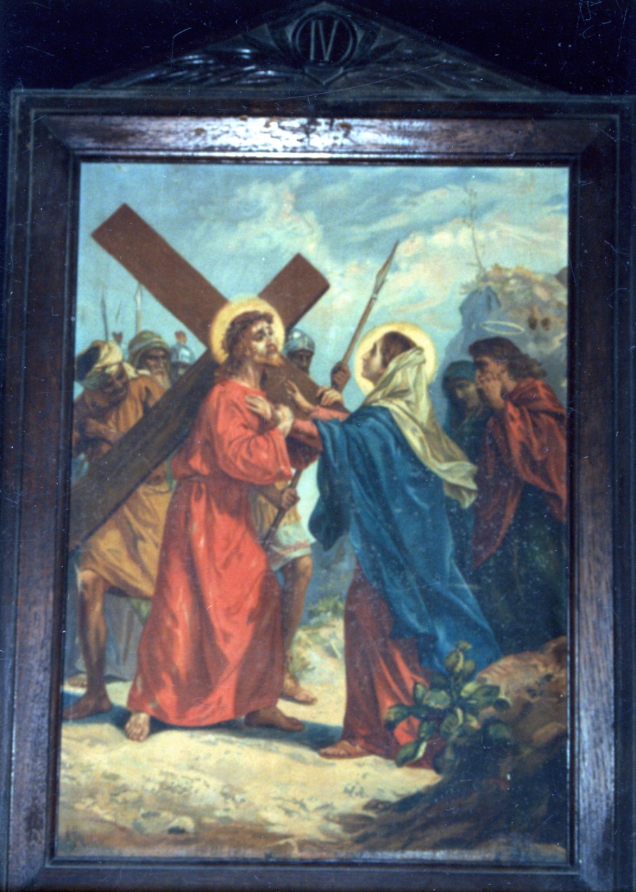 stazione IV: Gesù incontra la Madonna (Via Crucis, ciclo) - bottega italiana (fine/ inizio secc. XIX/ XX)