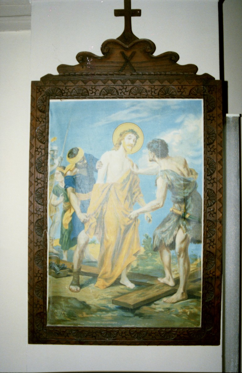 stazione X: Gesù spogliato e abbeverato di fiele (Via Crucis, ciclo) - bottega italiana, bottega sarda (inizio sec. XX)